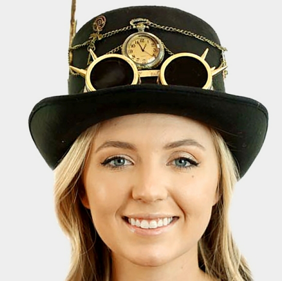 Steampunk Spike Goggle Hat - Picture 3 of 3